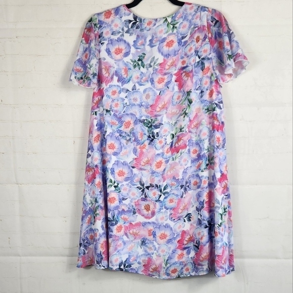 Show Me Your MuMu Kylie Floral Lace-Up Boho Flowy Vacation Mini Dress XS (0-2) - Picture 6 of 14